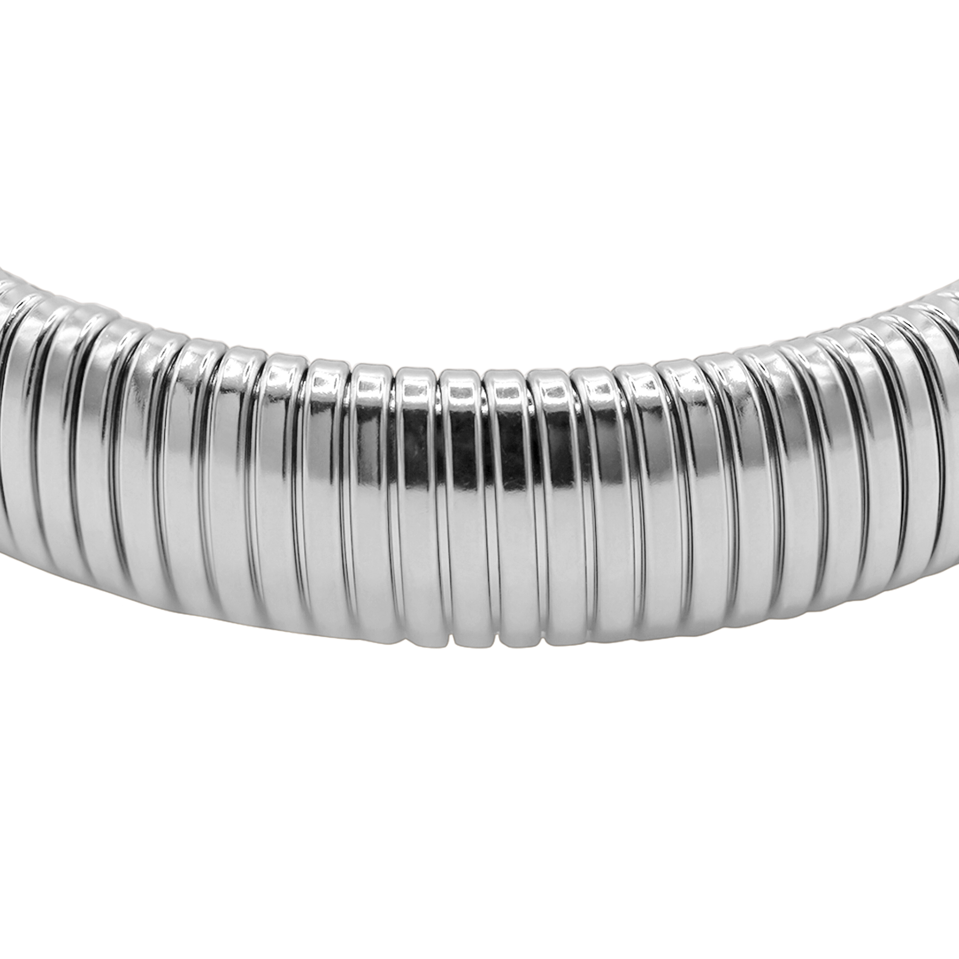Armband Damen Edelstahl Alessa Silber - Detail des Gummizugs