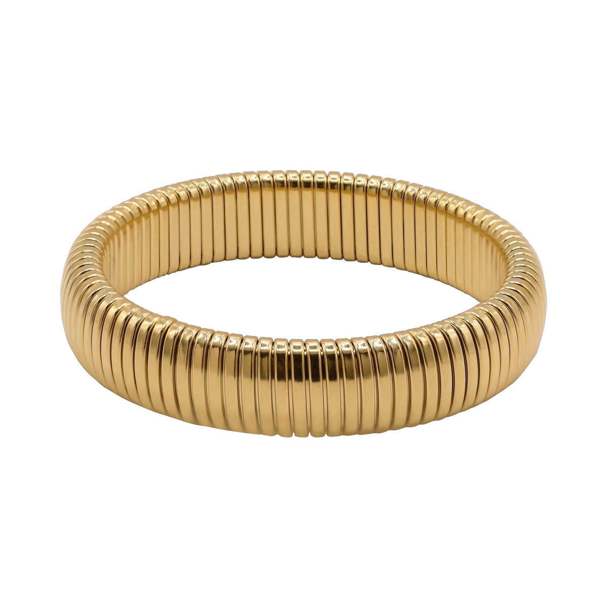 Armband Damen Edelstahl Alessa in Gold - breiter Armreif Produktbild