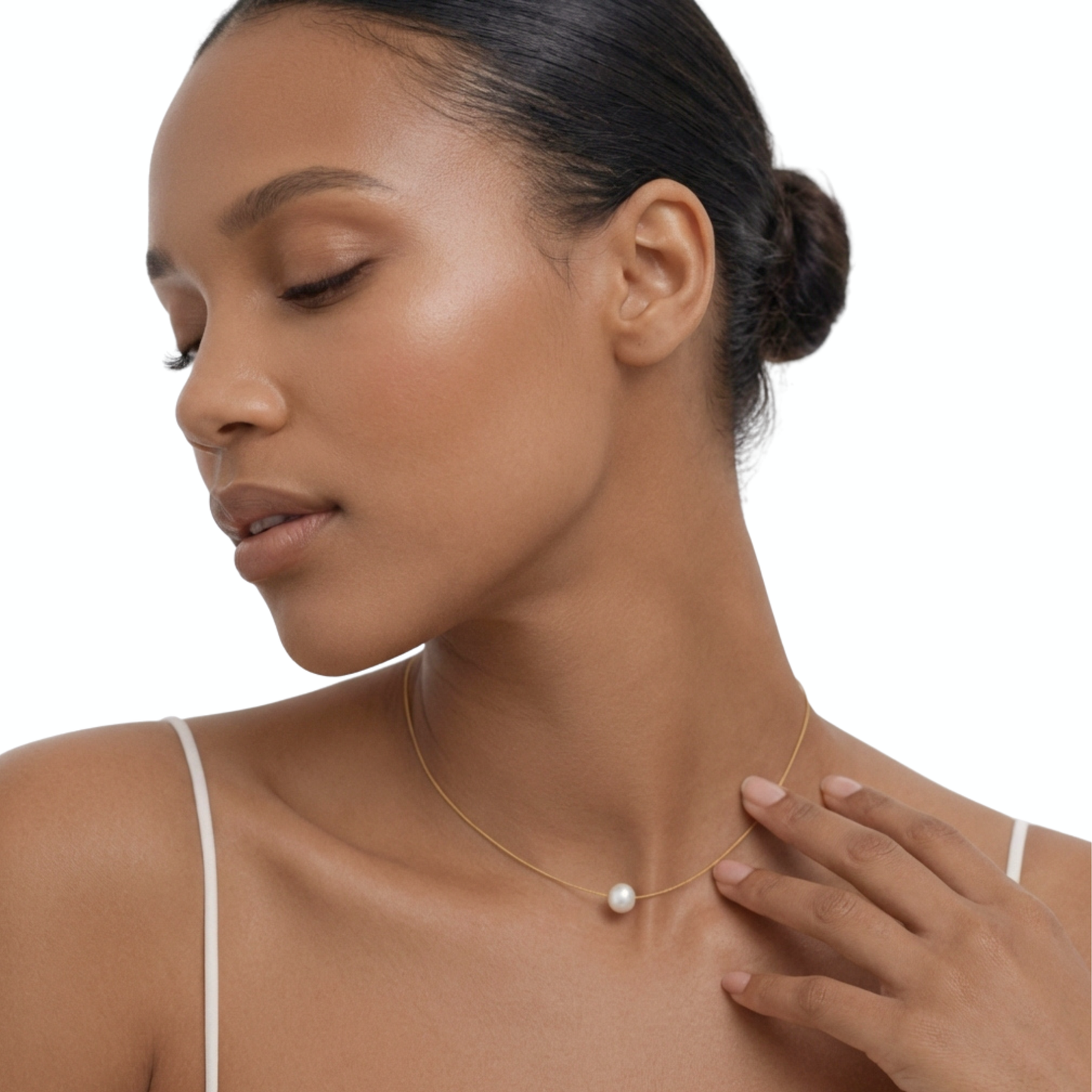 Kette mit weißer Perle