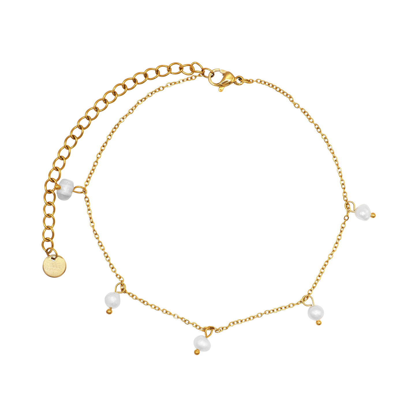 Fußkettchen Damen Gold Lark in Gold Produktansicht