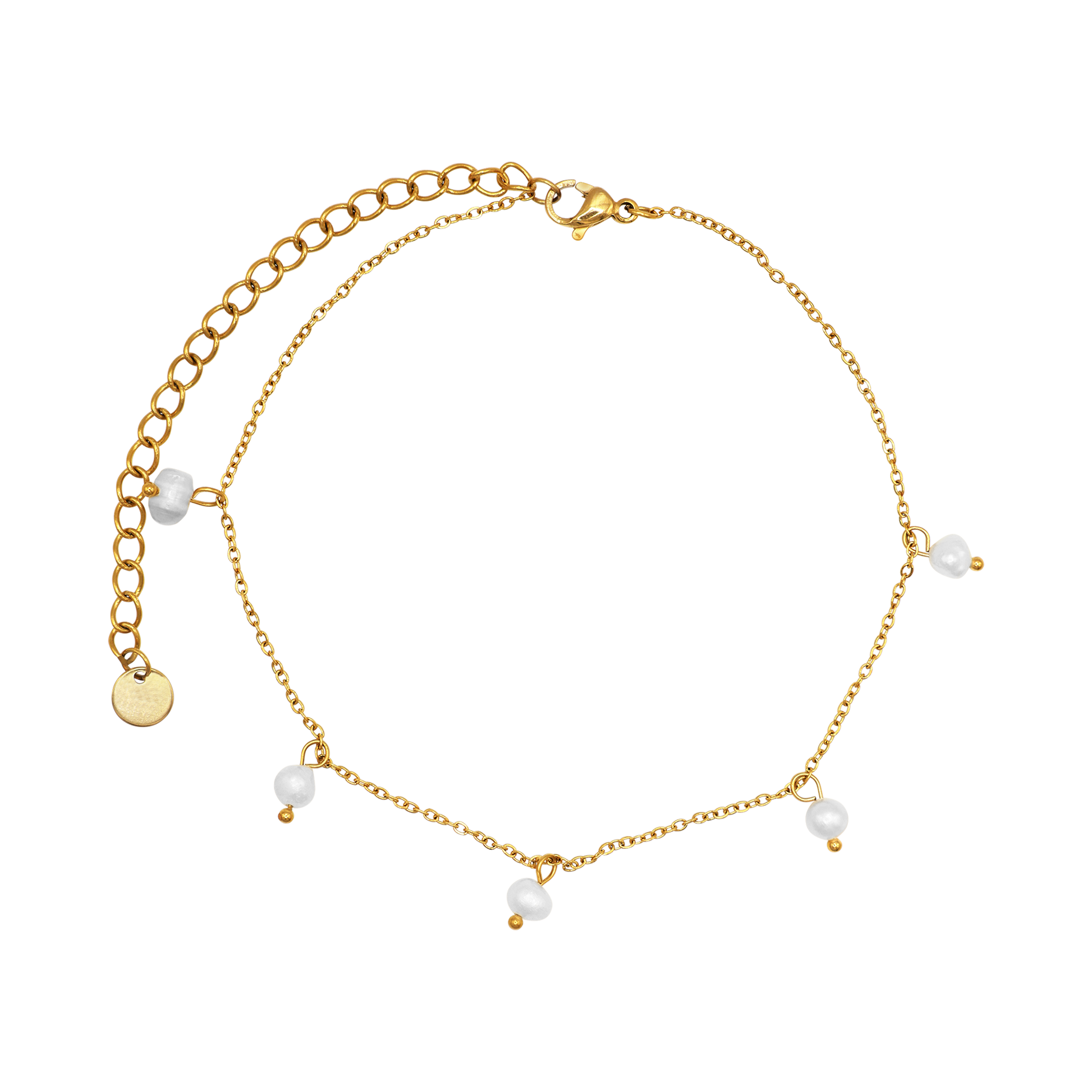 Fußkettchen Damen Gold Lark in Gold Produktansicht