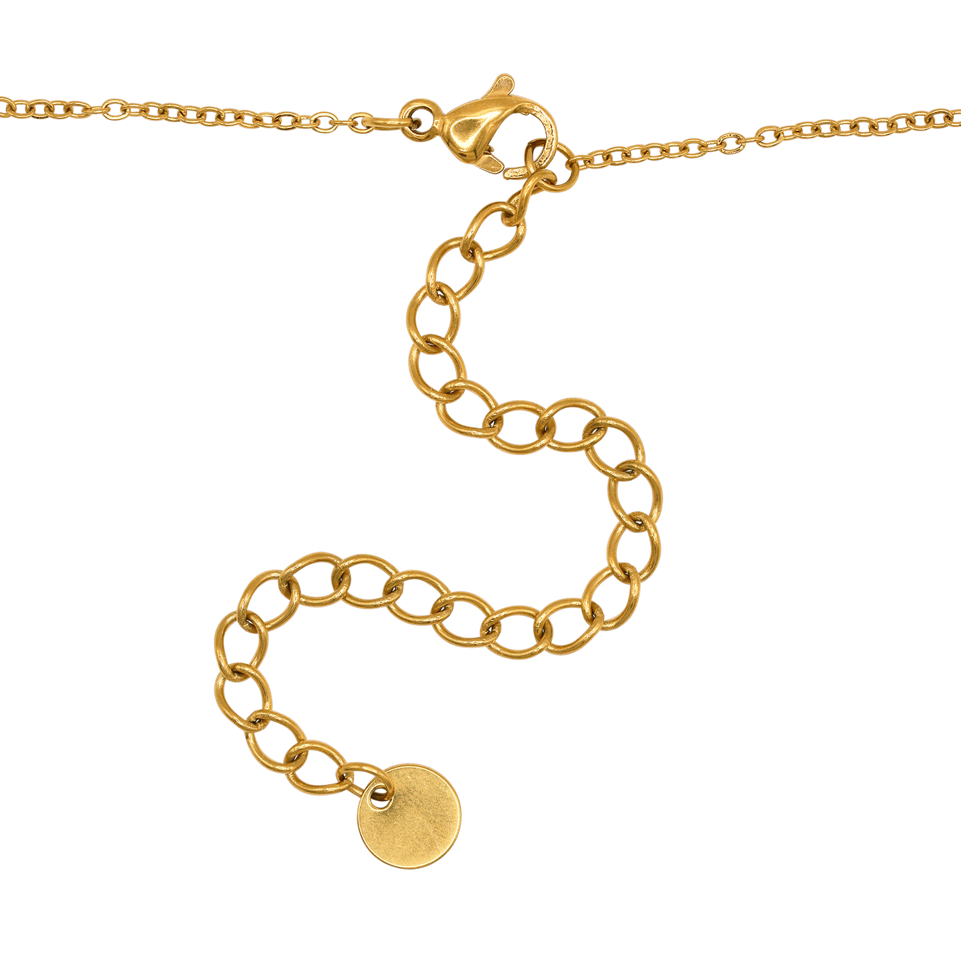 Fußkettchen Damen Gold Lark in Gold Karabinerverschluss im Detail