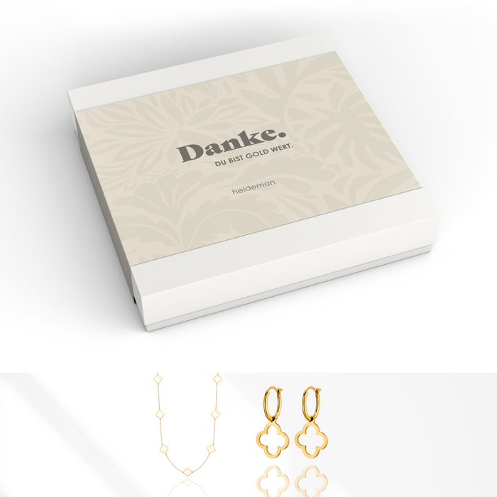 Geschenkbox Danke Kleeblatt