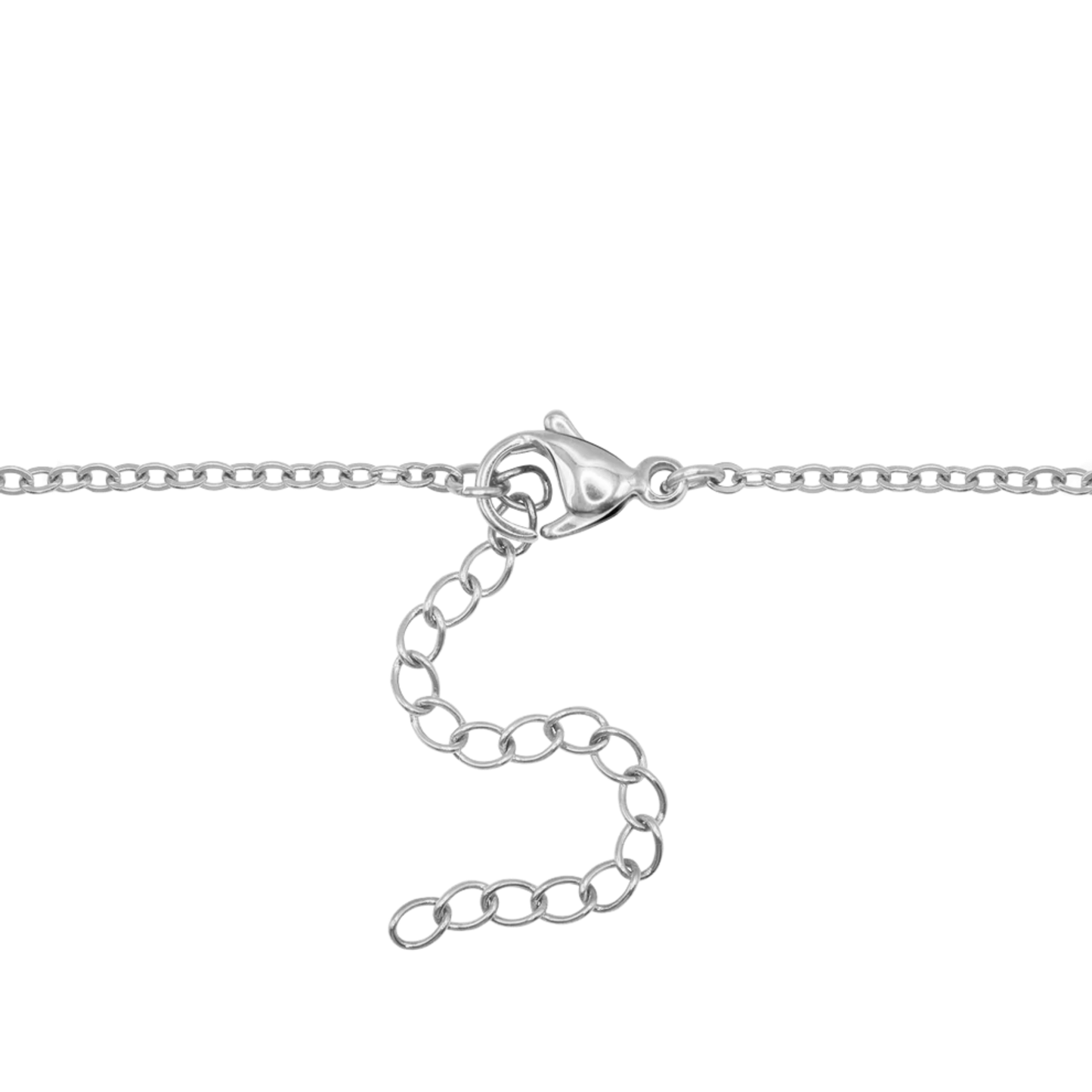 Halskette Damen Edelstahl Beryl in Silber gestylt zum Outfit