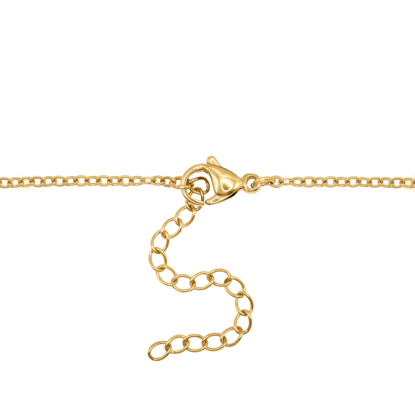 Halskette Damen Edelstahl Beryl in Gold gestylt zum Outfit