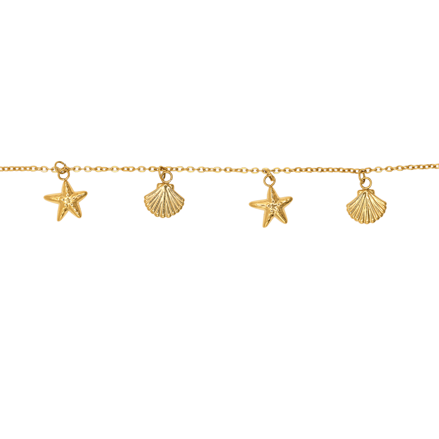Halskette Damen Gold Marisol mit Muschel und Seestern von Heideman