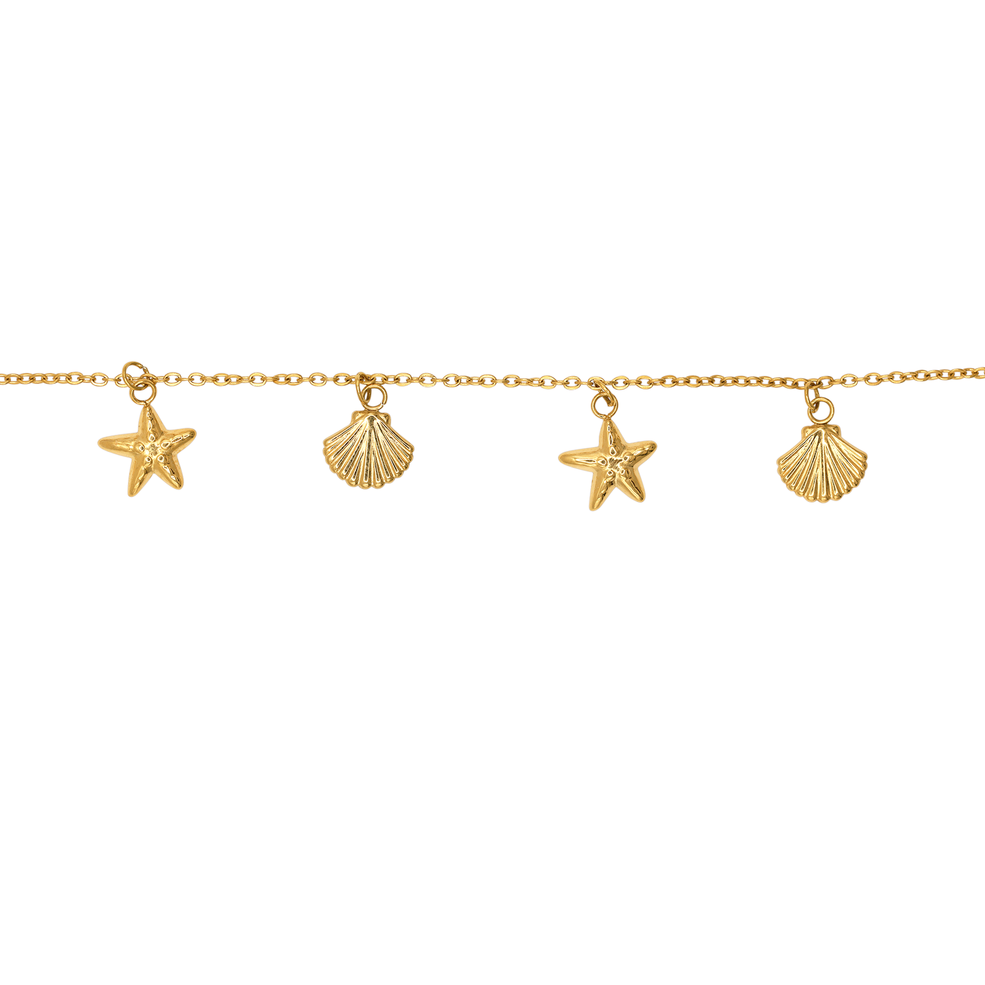Halskette Damen Gold Marisol mit Muschel und Seestern von Heideman
