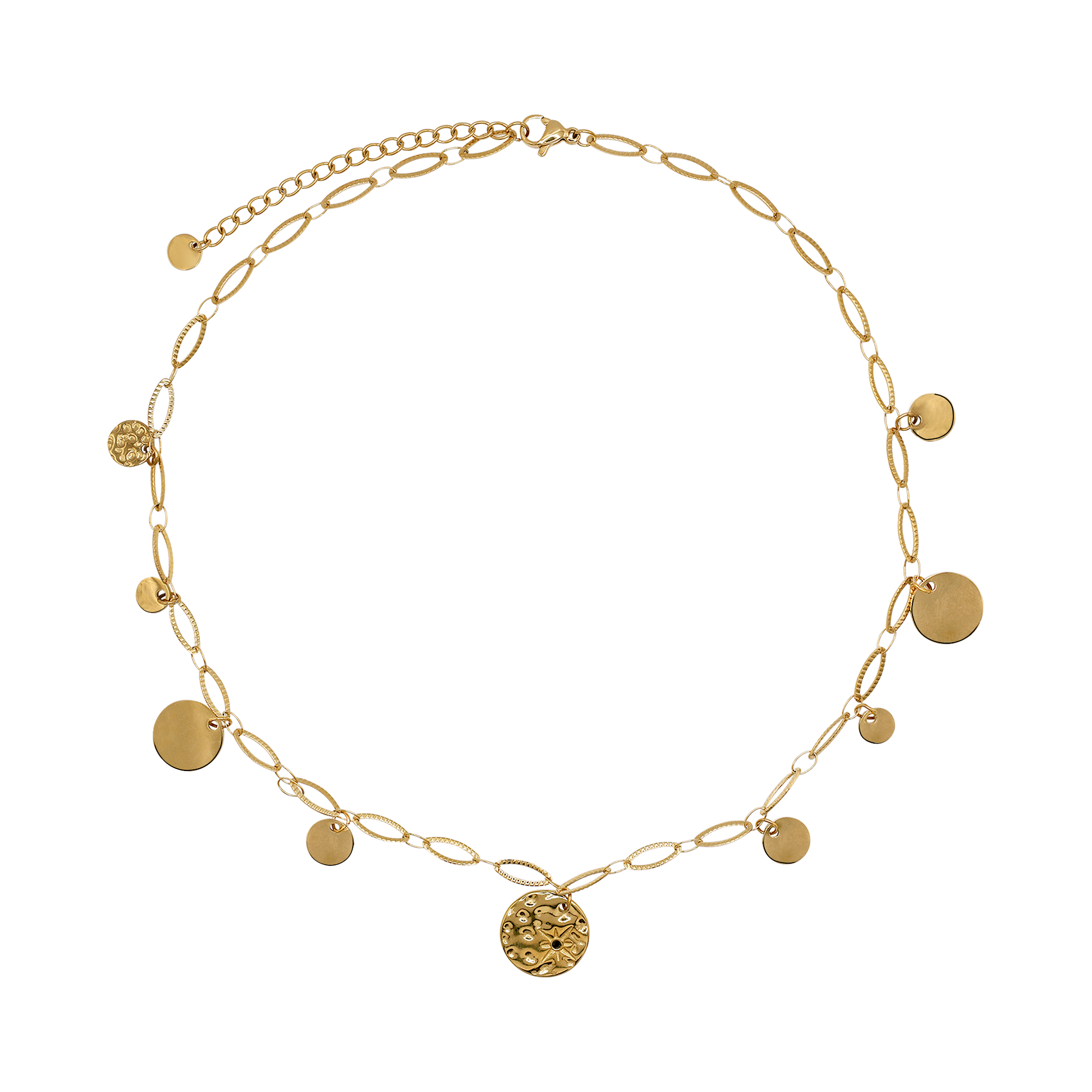 Halskette Damen Gold Selene in Gold Karabinerverschluss im Detail