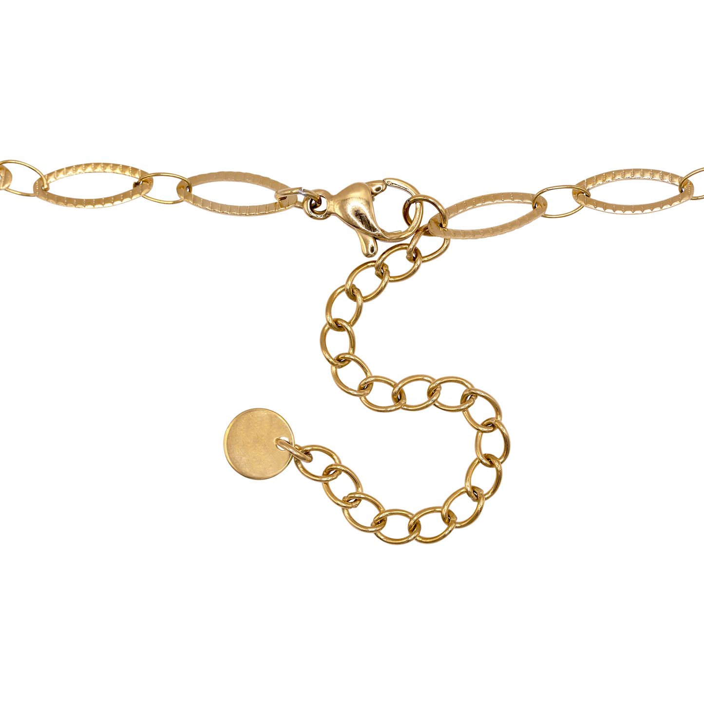 Halskette Damen Gold Selene in Gold stilvoll zum Outfit gestylt