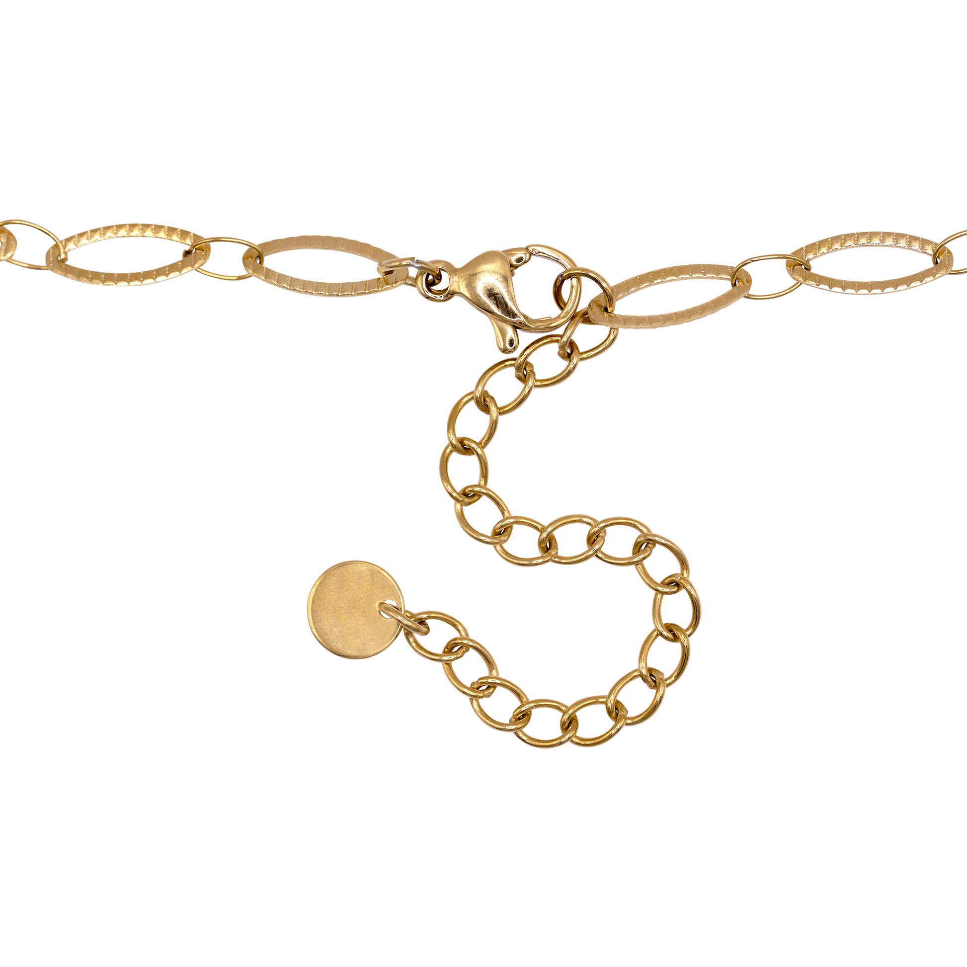 Halskette Damen Gold Selene in Gold stilvoll zum Outfit gestylt