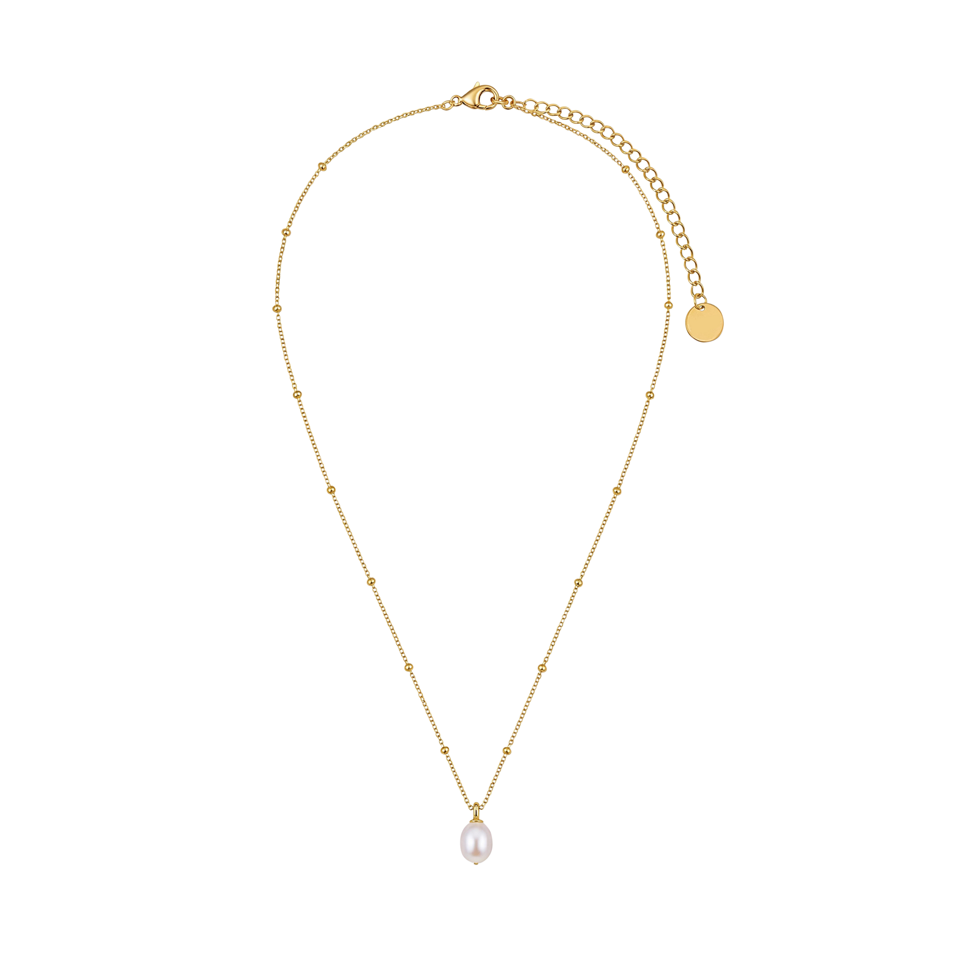 Halskette Damen Gold Camille in Gold Karabinerverschluss im Detail