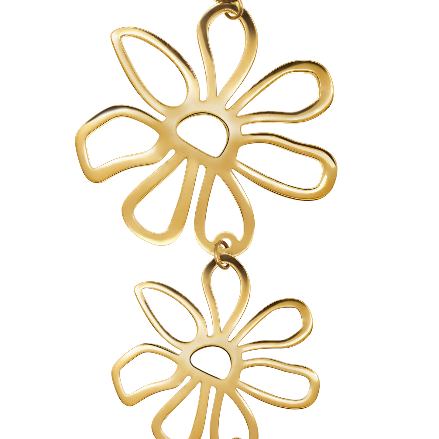 Halskette Damen Gold Arna in Gold mit floralem Design Produktansicht