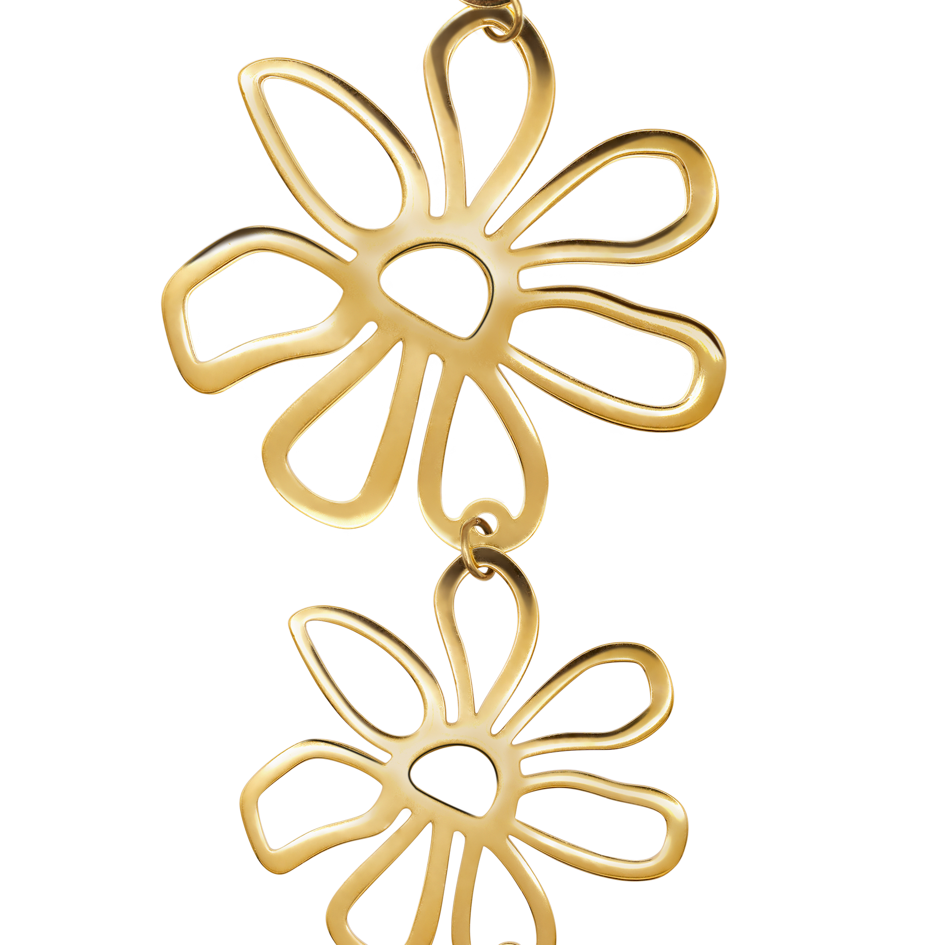 Halskette Damen Gold Arna in Gold mit floralem Design Produktansicht