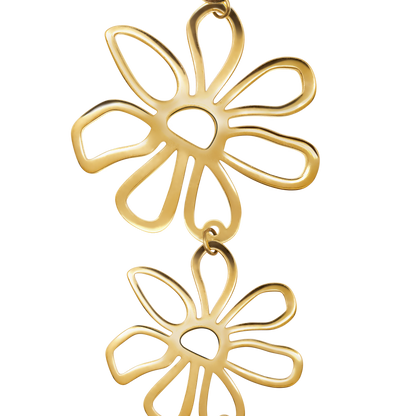 Halskette Damen Gold Arna in Gold mit floralem Design Produktansicht