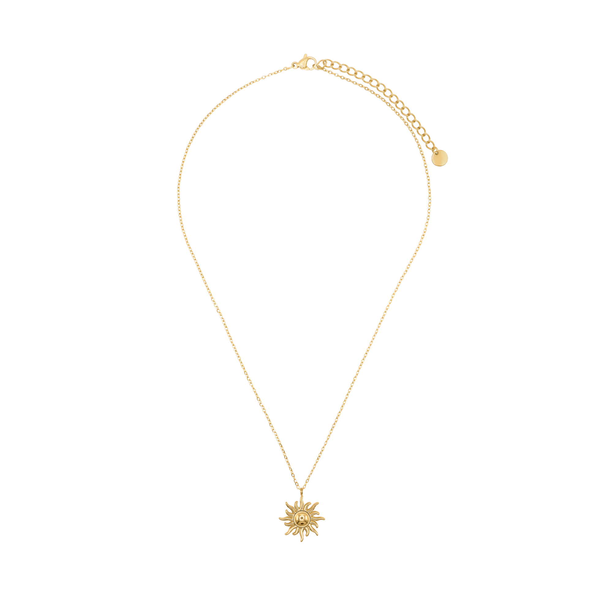 Halskette Damen Gold Halla in Gold Karabinerverschluss im Detail