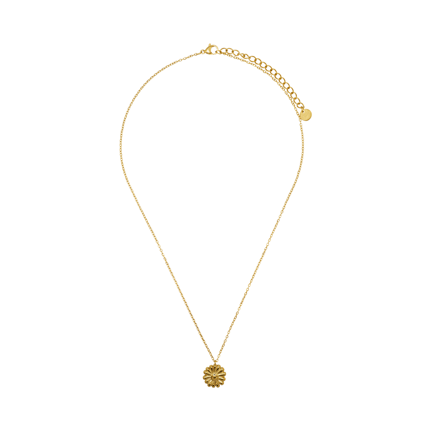 Halskette Damen Gold Moa in Gold Karabinerverschluss im Detail