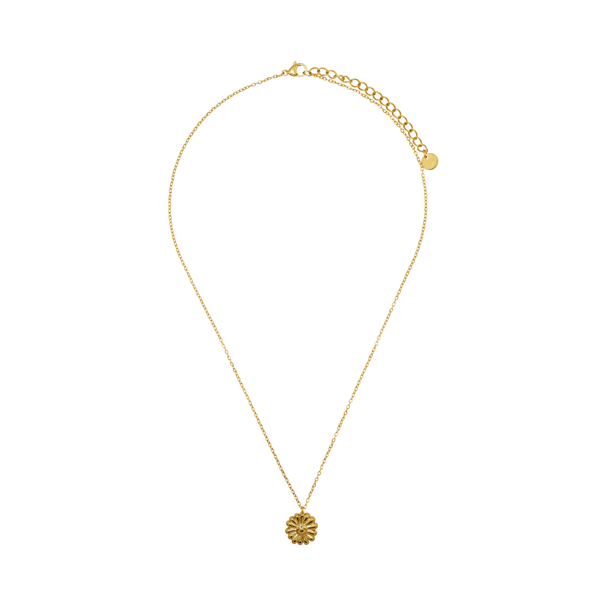 Halskette Damen Gold Moa in Gold Karabinerverschluss im Detail
