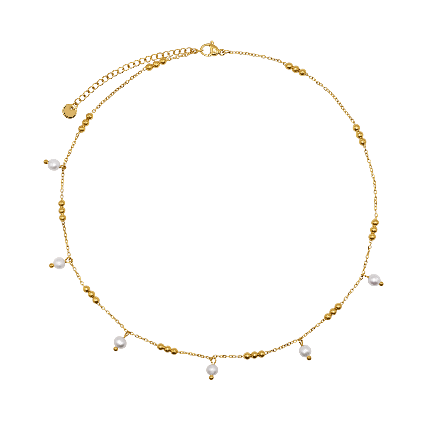 Halskette Damen Gold Oda in Gold Karabinerverschluss im Detail