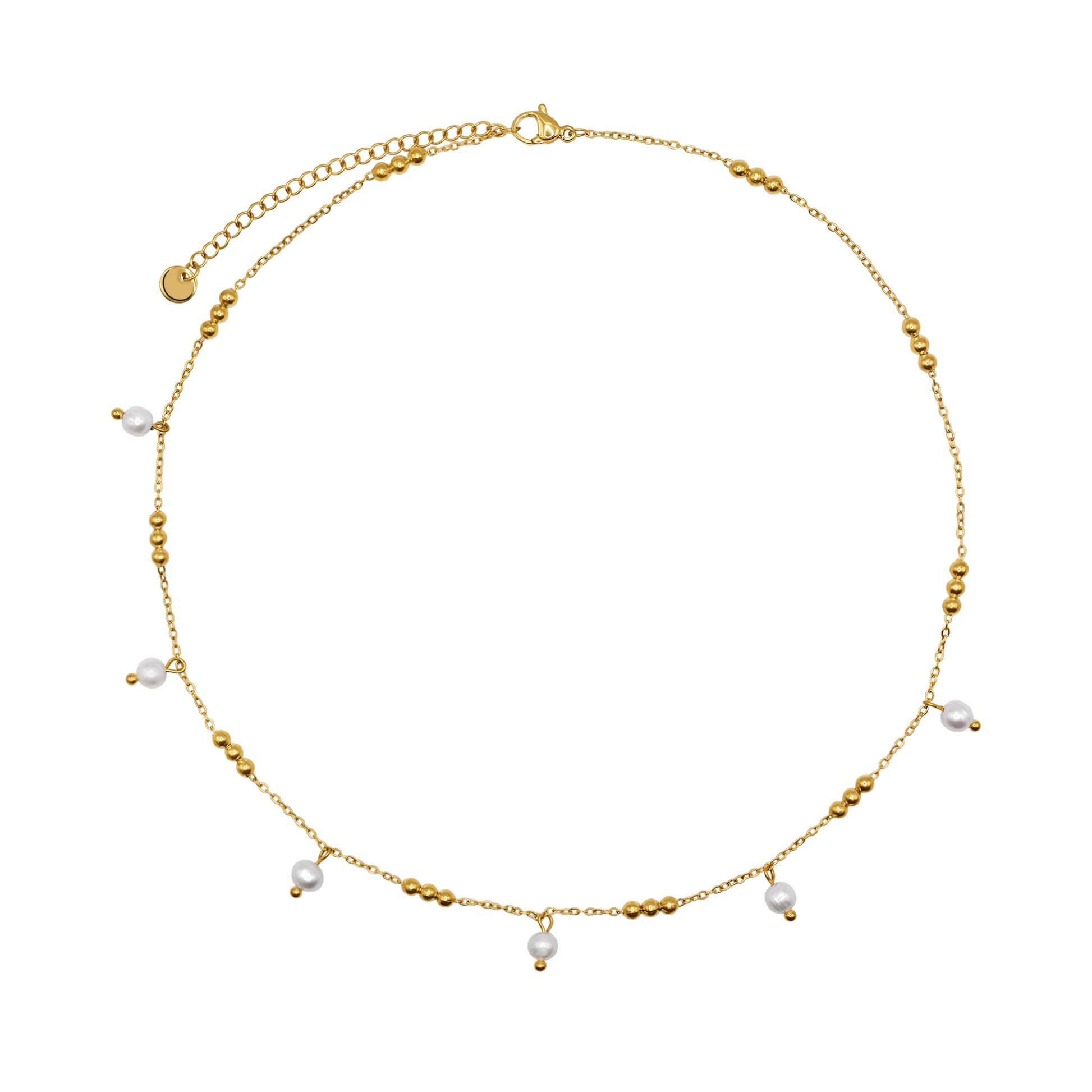 Halskette Damen Gold Oda in Gold Karabinerverschluss im Detail