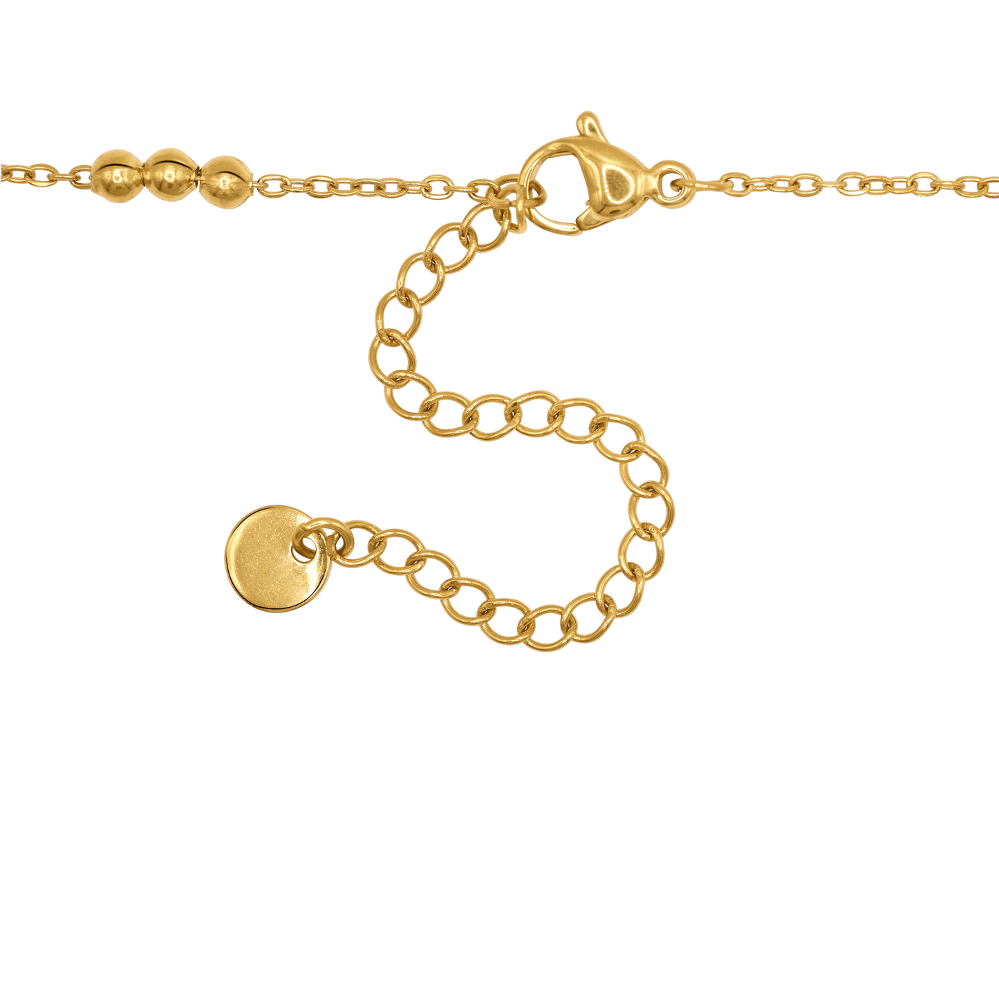 Halskette Damen Gold Oda in Gold stilvoll zum Outfit gestylt