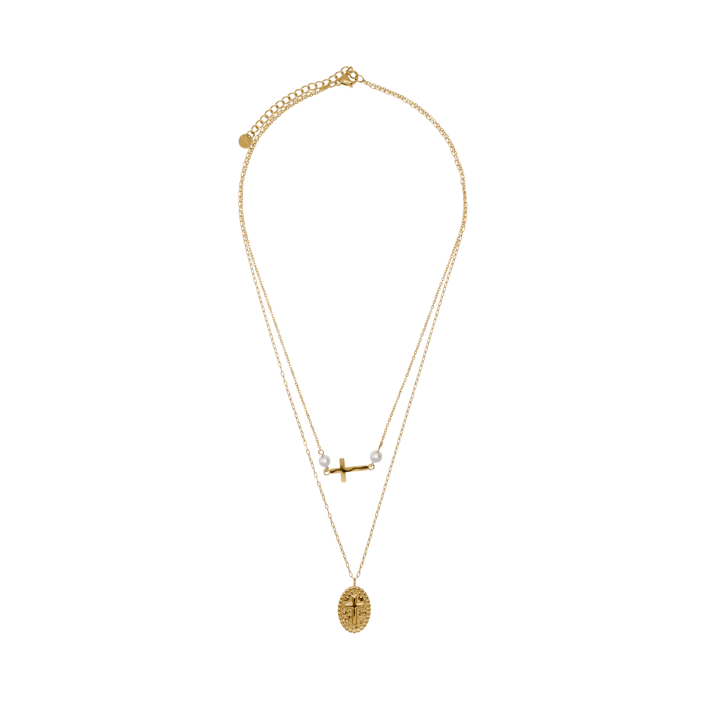 Halskette Damen Gold Vittoria in Gold, Detailansicht des Karabinerverschlusses