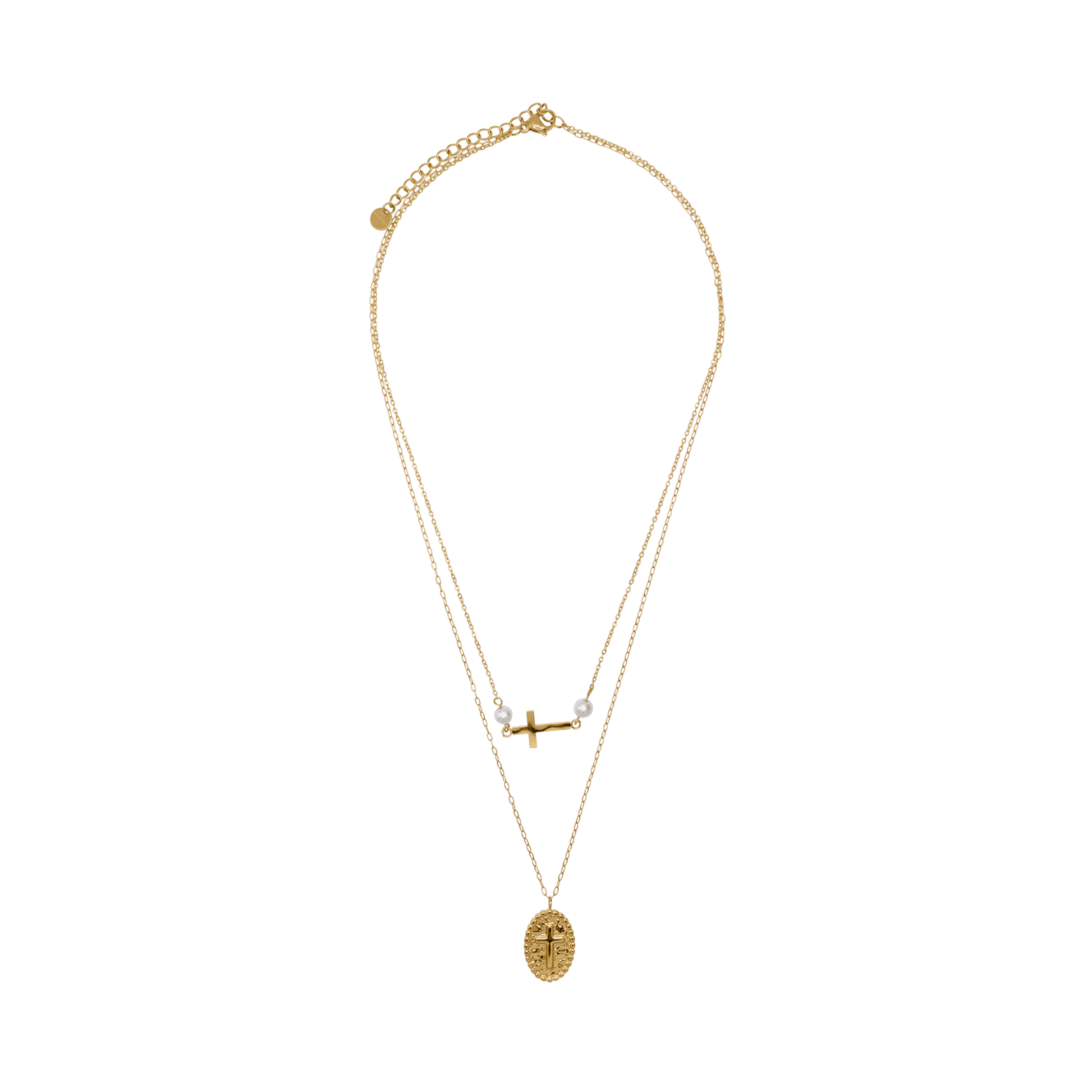 Halskette Damen Gold Vittoria in Gold, Detailansicht des Karabinerverschlusses