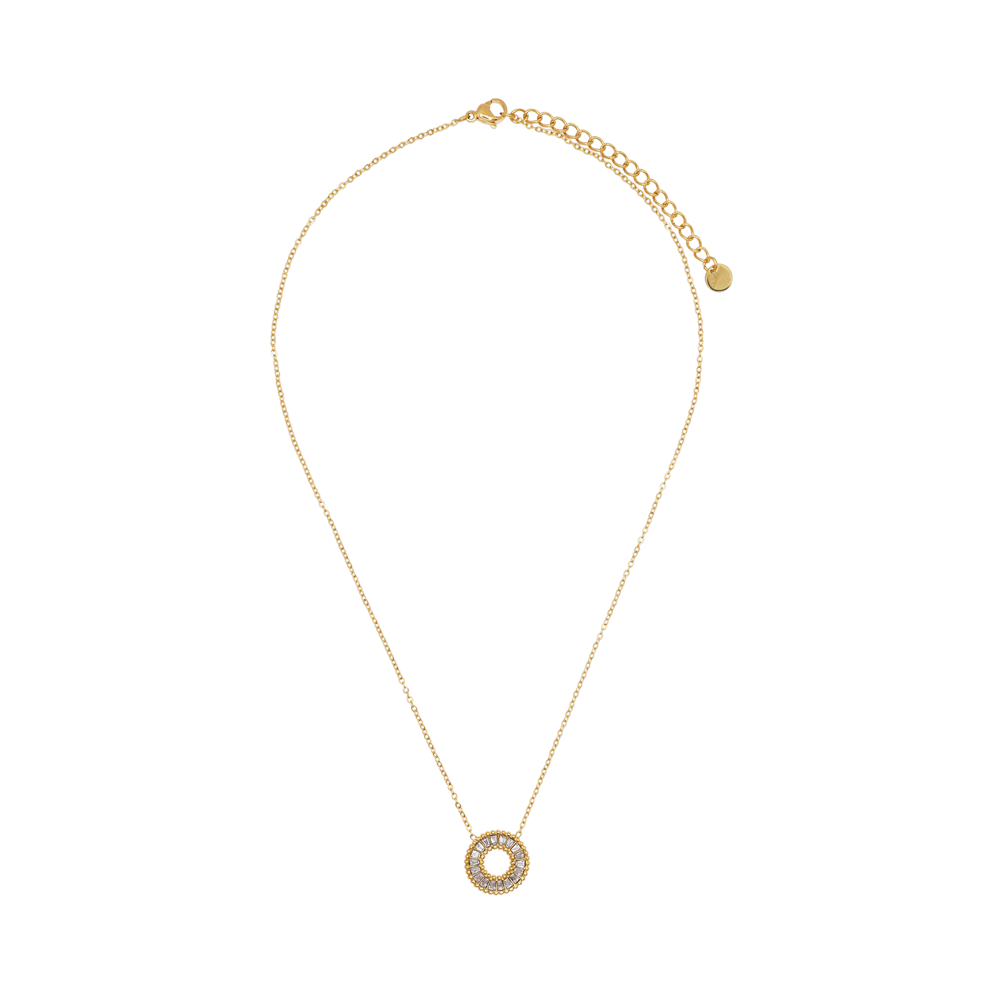 Halskette Damen Gold Fauna in Gold, Detailansicht des Karabinerverschlusses
