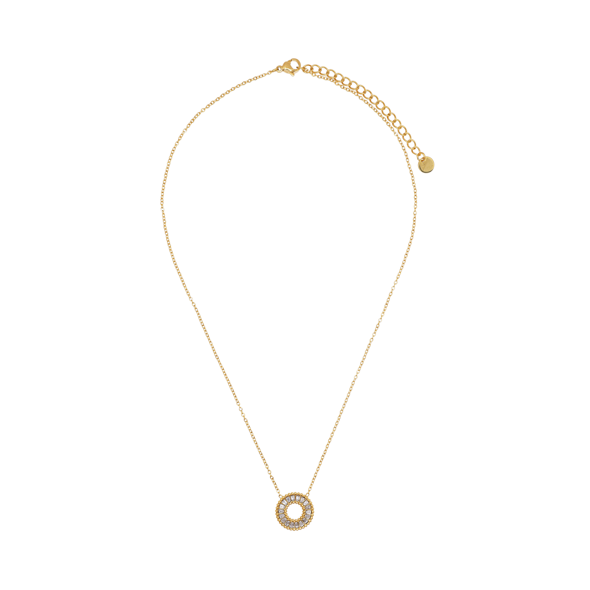 Halskette Damen Gold Fauna in Gold, Detailansicht des Karabinerverschlusses