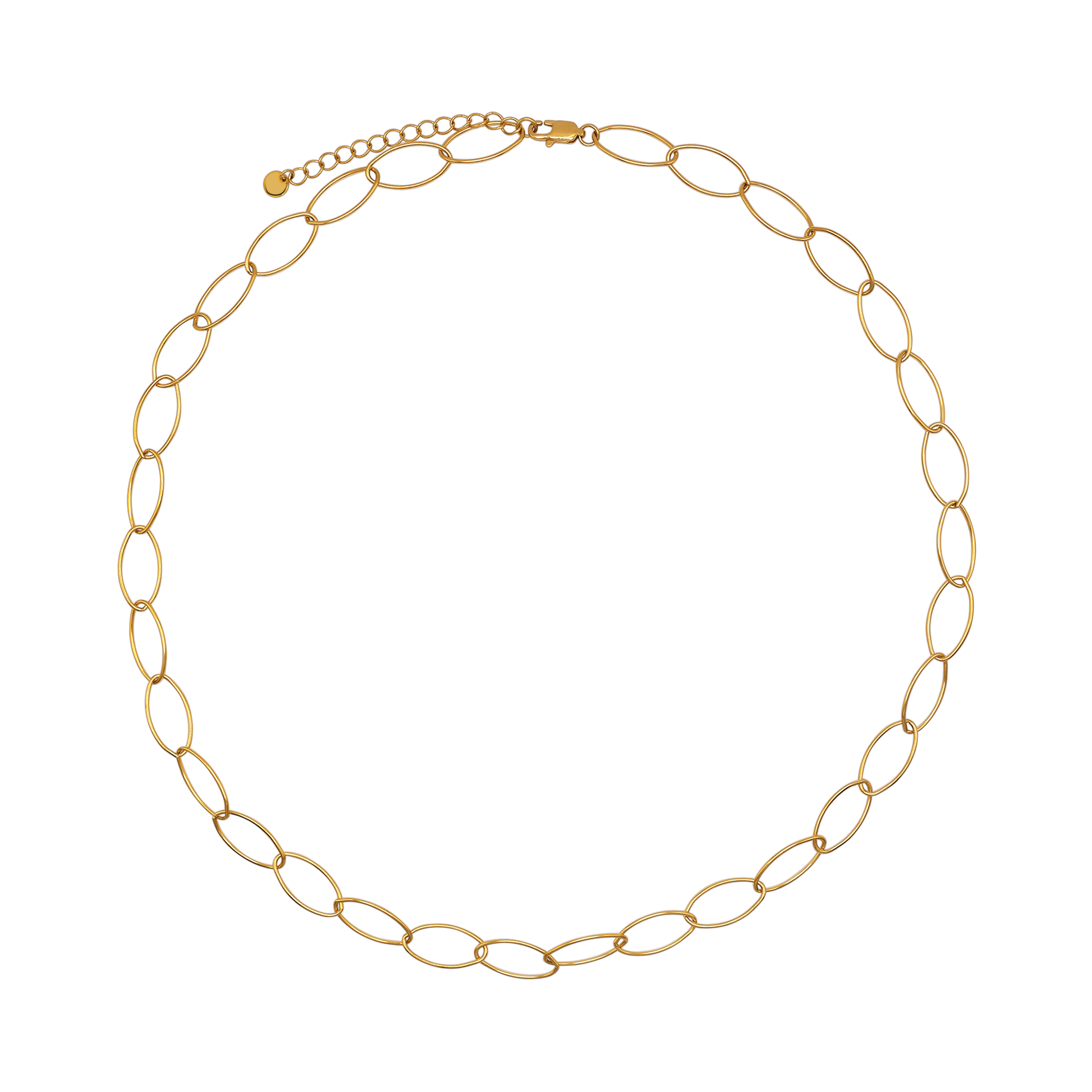 Halskette Damen Gold Isleen in Gold, Detailansicht des Karabinerverschlusses