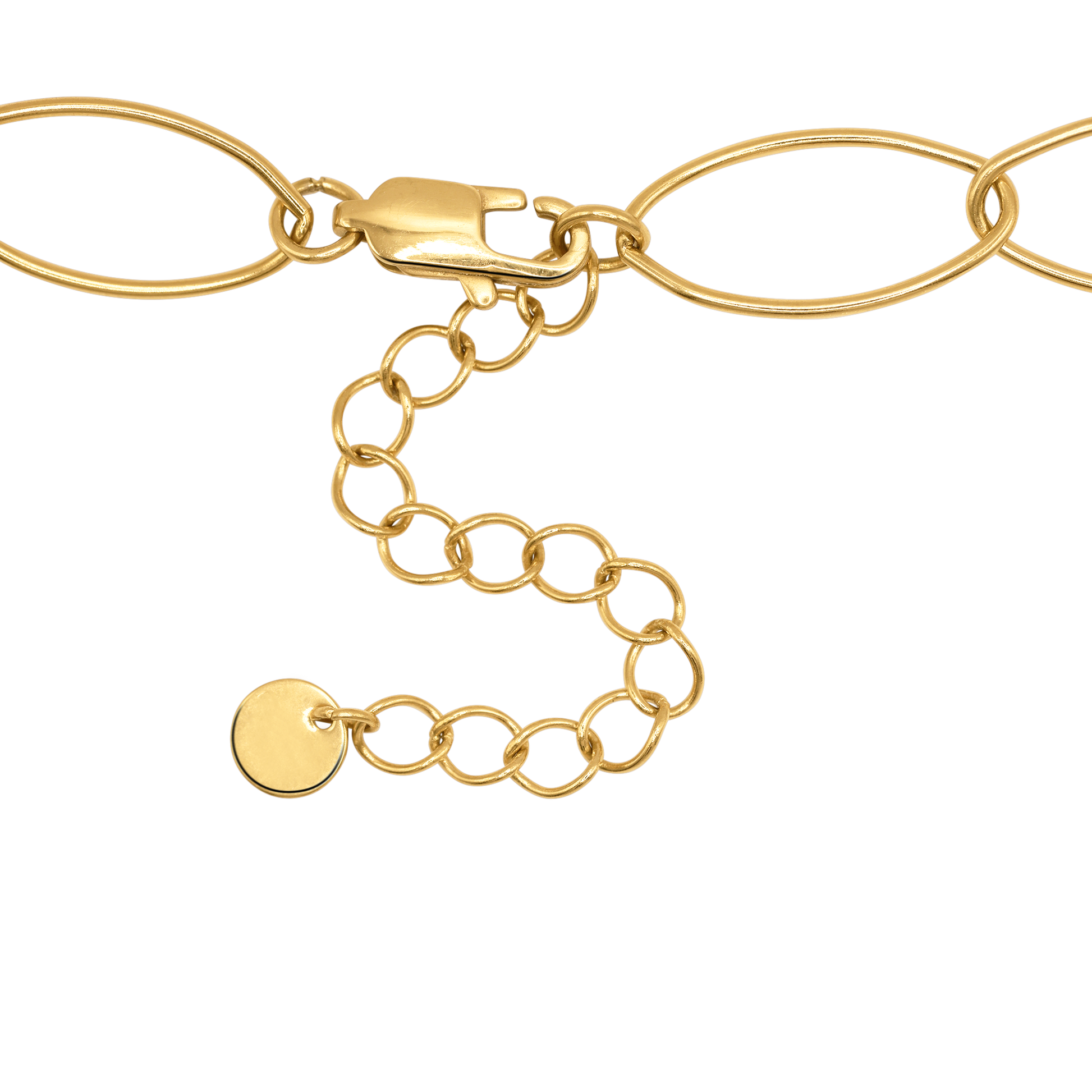 Halskette Damen Gold Isleen in Gold, stilvoll gestylt zu einem Outfit