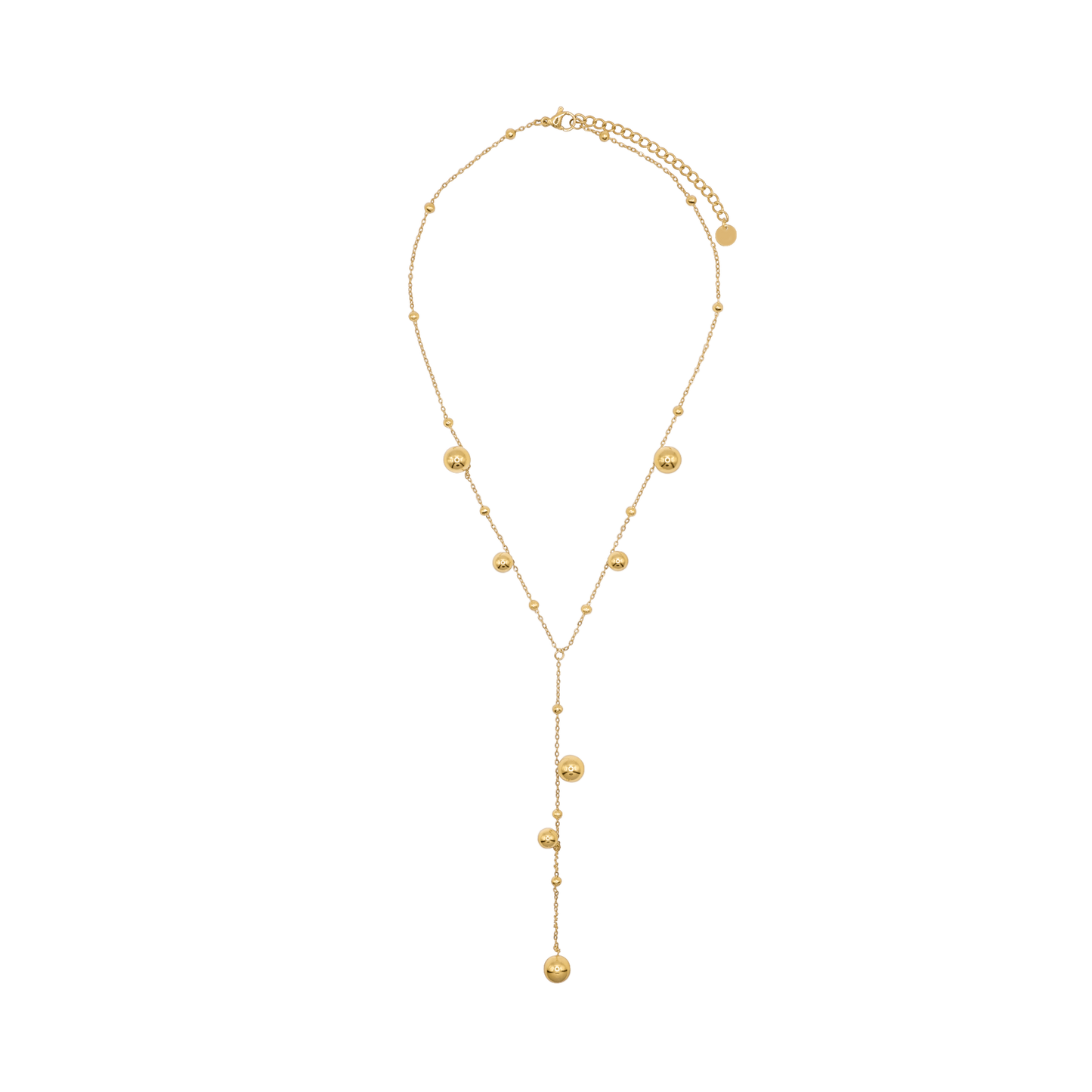 Halskette Damen Gold Melia in Gold, Detailansicht des Karabinerverschlusses