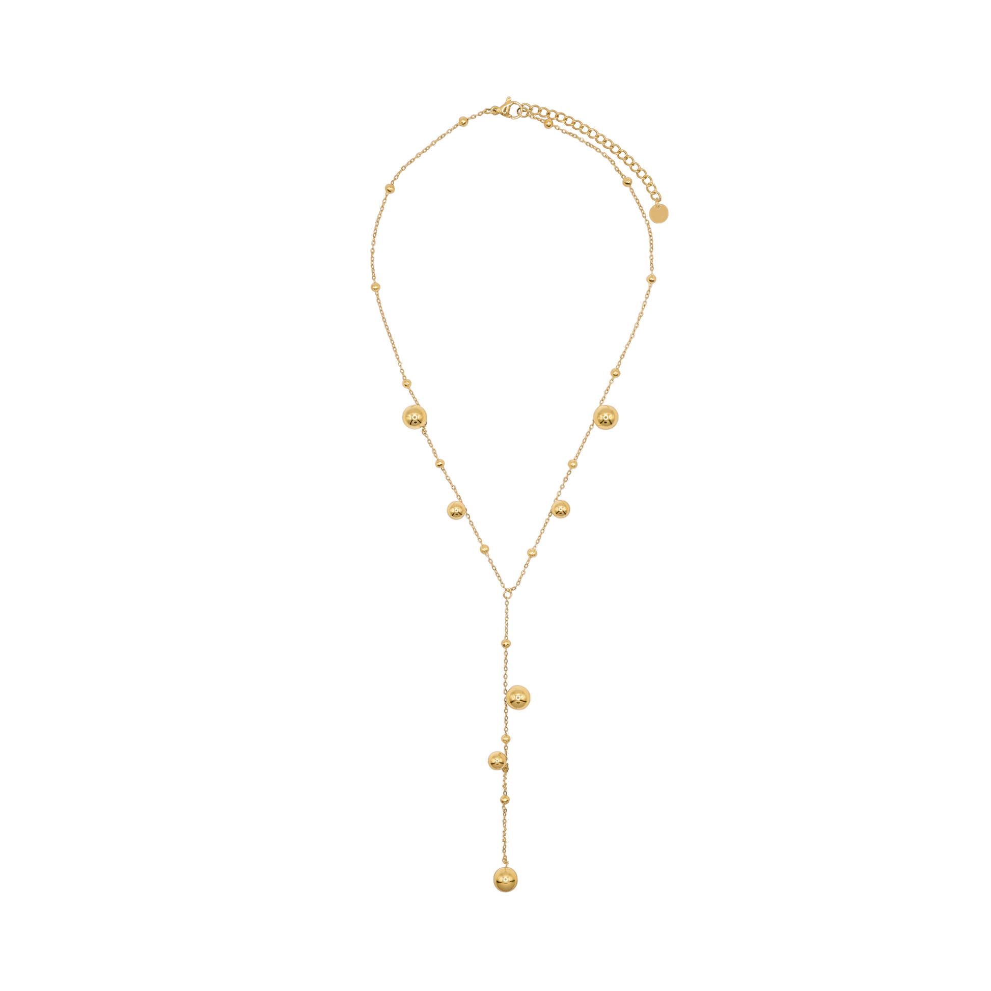 Halskette Damen Gold Melia in Gold, Detailansicht des Karabinerverschlusses