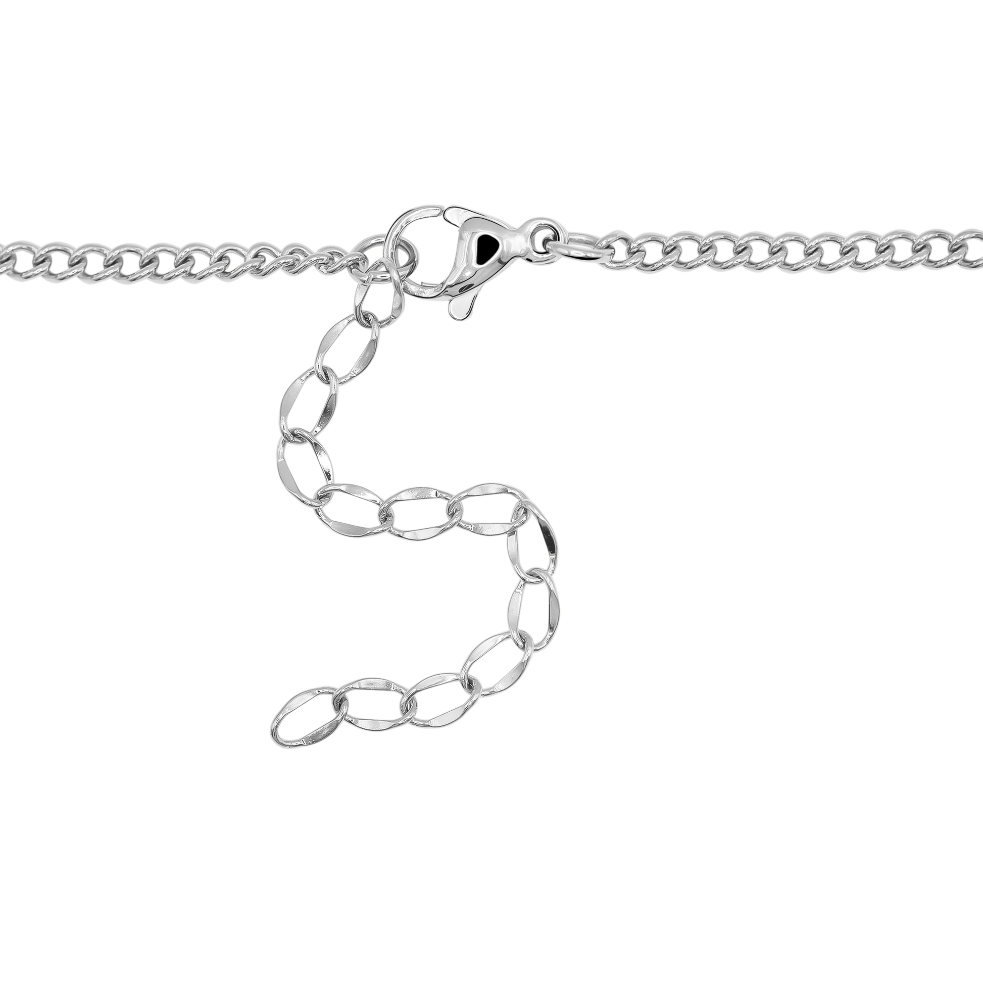 Halskette Damen Edelstahl Fiorella in Silber gestylt zum Outfit