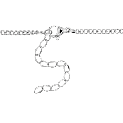 Halskette Damen Edelstahl Fiorella in Silber gestylt zum Outfit
