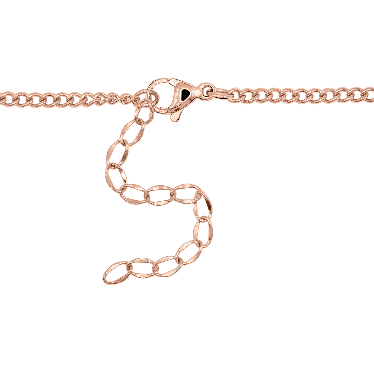 Halskette Damen Edelstahl Fiorella in Rose gestylt zum Outfit