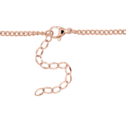 Halskette Damen Edelstahl Fiorella in Rose gestylt zum Outfit