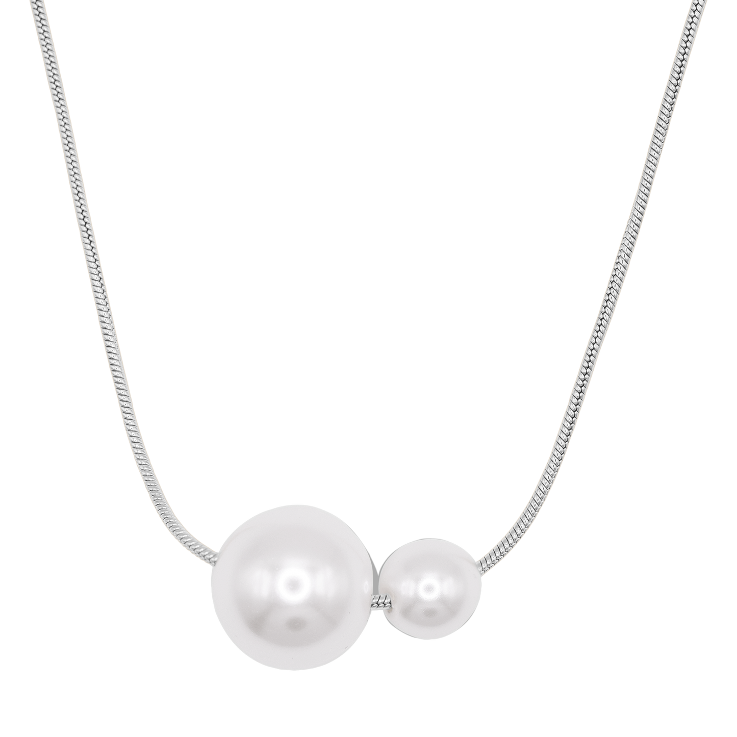 Kette Damen Edelstahl Solene Perlenkette in Silber - Heideman