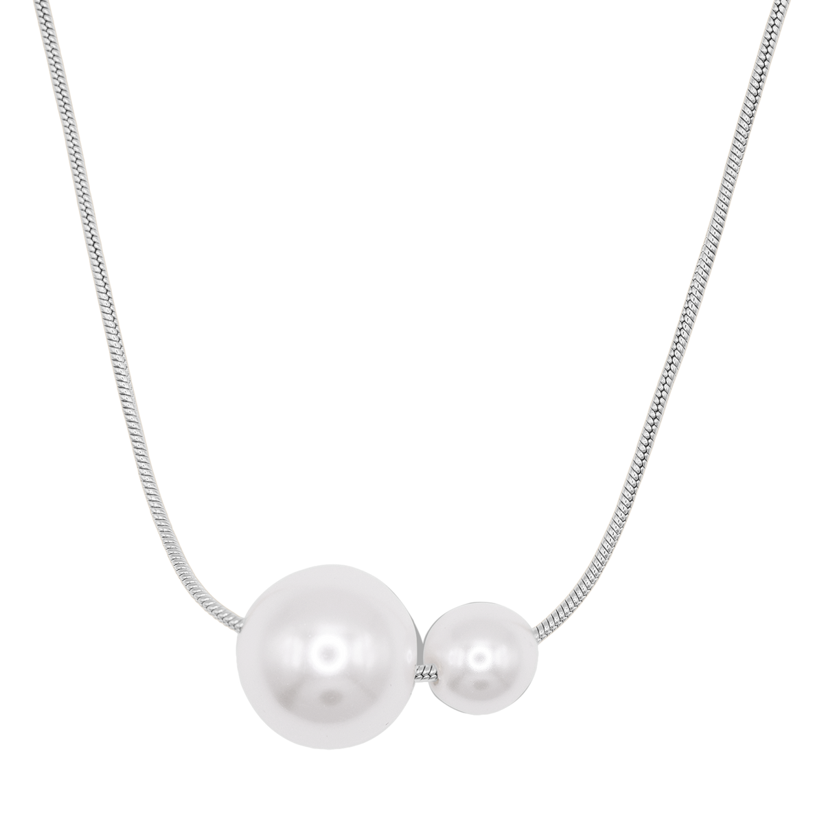 Kette Damen Edelstahl Solene Perlenkette in Silber - Heideman