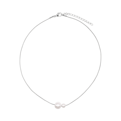 Kette Damen Edelstahl Solene Silber Detailansicht der feinen Kette
