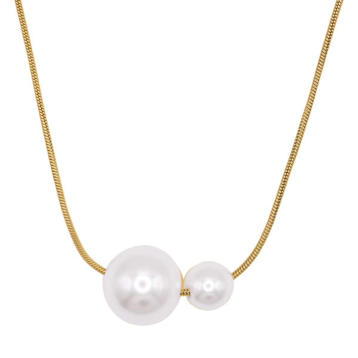 Kette Damen Edelstahl Solene Perlenkette in Gold - Heideman