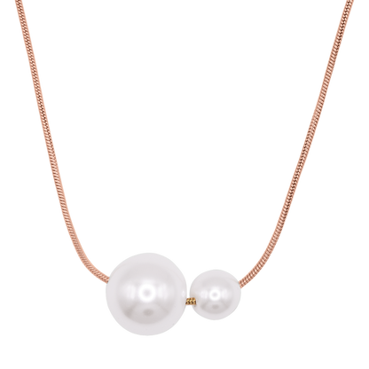 Kette Damen Edelstahl Solene Perlenkette in Rosé - Heideman