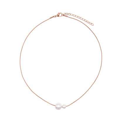Kette Damen Edelstahl Solene Rosé Detailansicht der feinen Kette