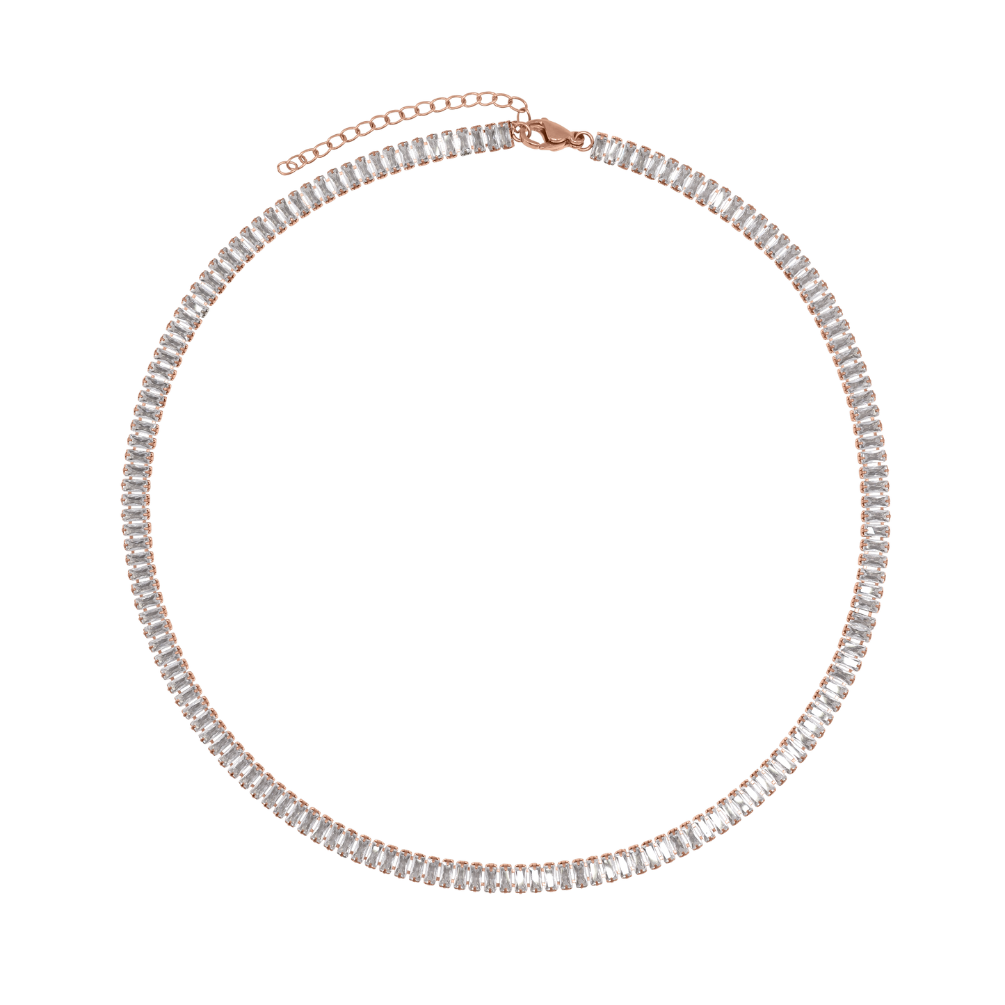 Halskette Damen Edelstahl Zelie Rosé - Karabinerverschluss im Detail