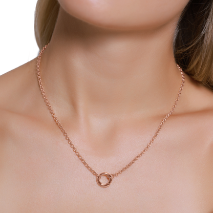 Halskette Damen Edelstahl Noelie in Rose - Detailaufnahme