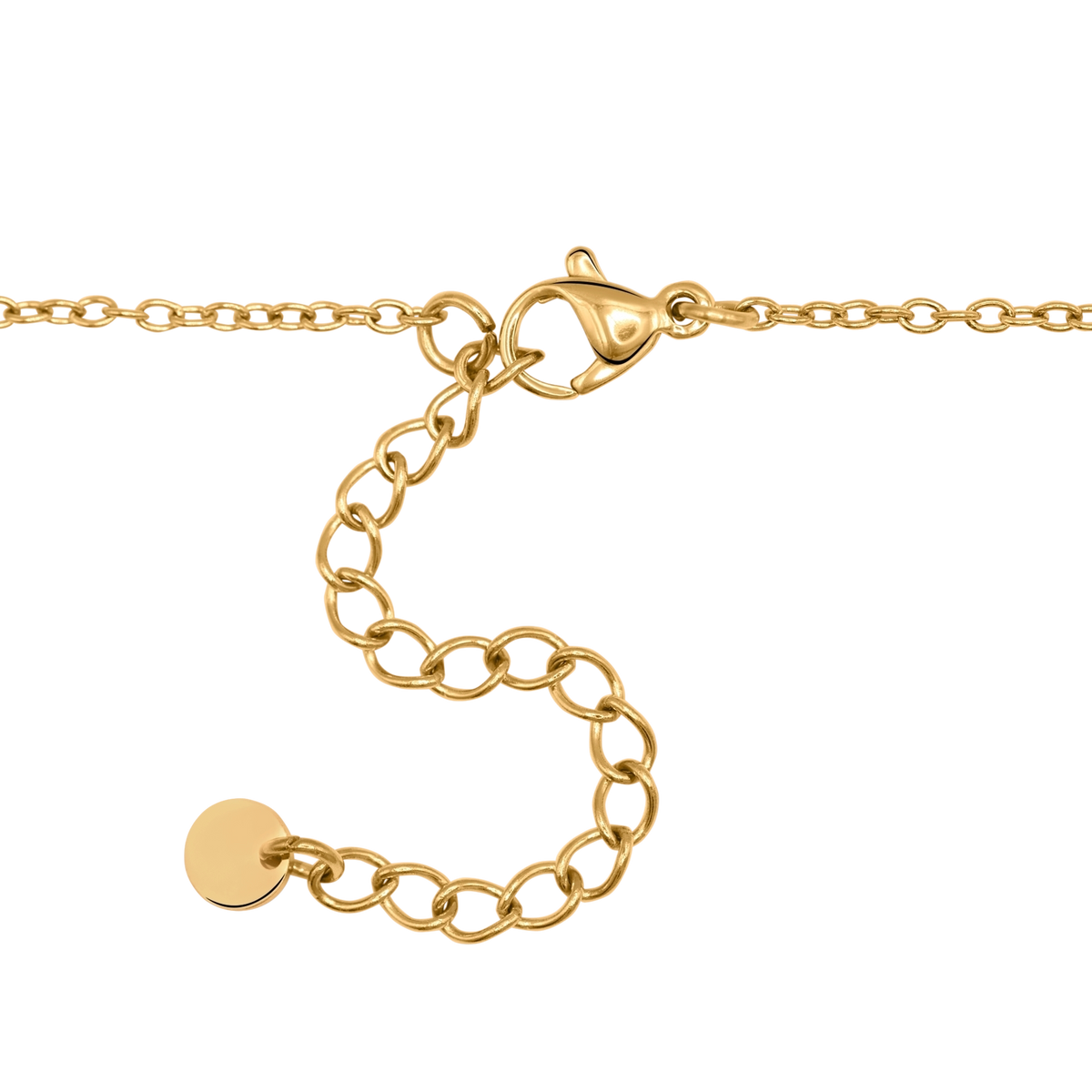 Halskette Damen Edelstahl Eulalie in Gold - gestylt im Look