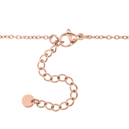 Halskette Damen Edelstahl Eulalie in Rose - gestylt im Look