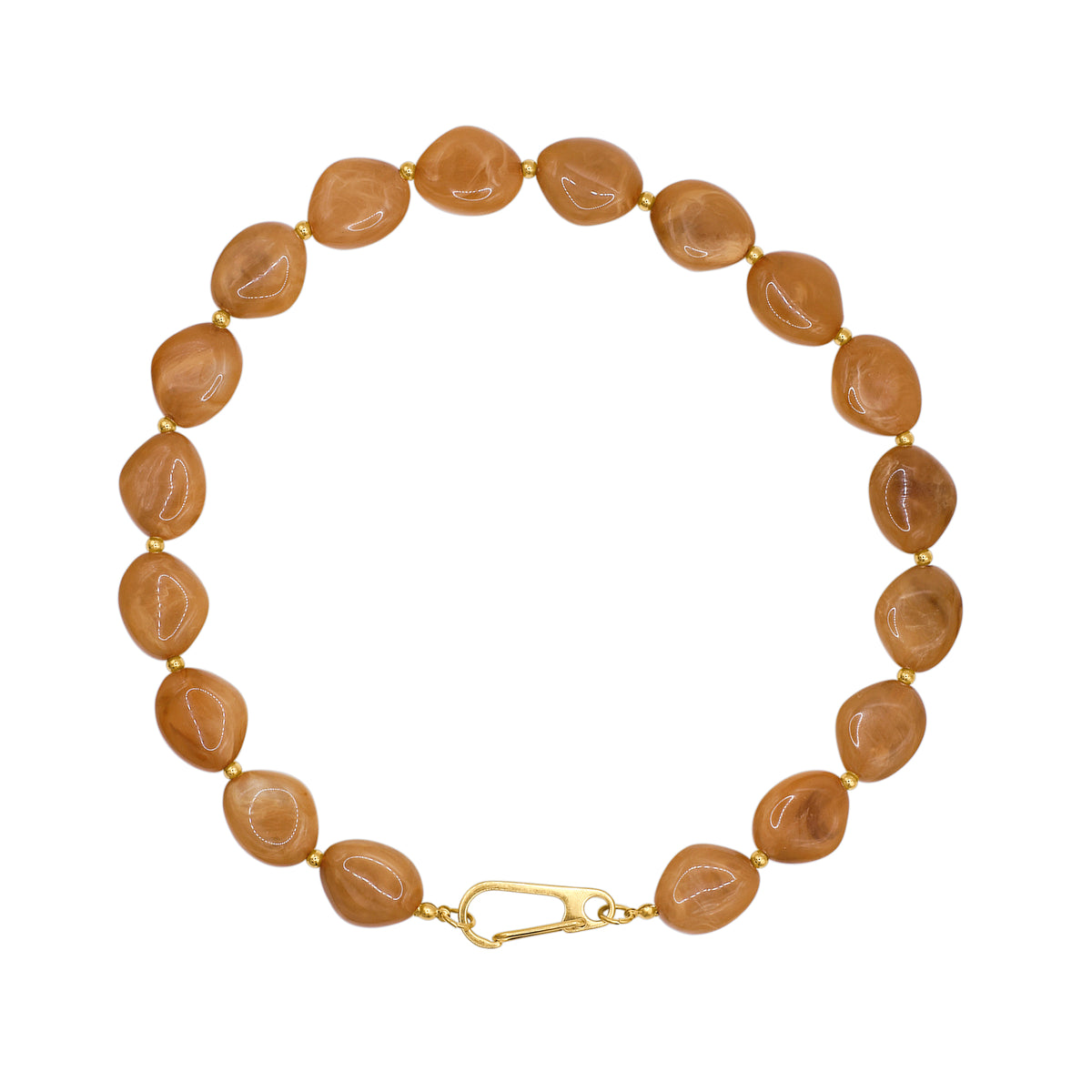 Halskette Damen Gold Xenia mit Stein in Light Colorado Topaz - Heideman