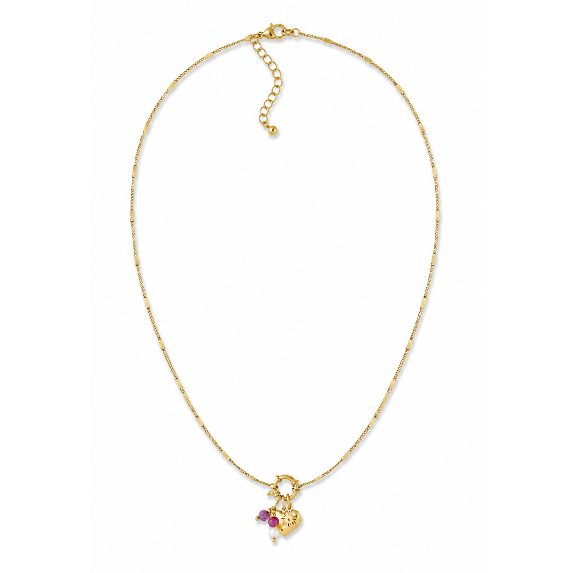 Halskette Damen Gold Lilja goldfarben - gestylt zum Outfit