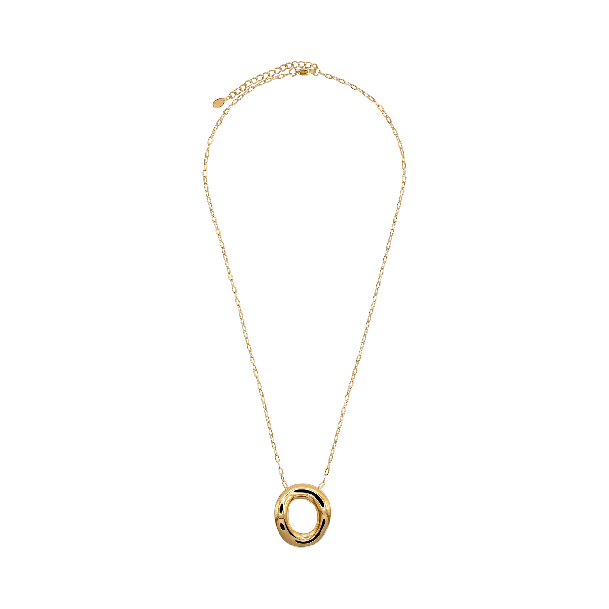 Halskette Damen Gold Isadora, Karabinerverschluss im Detail