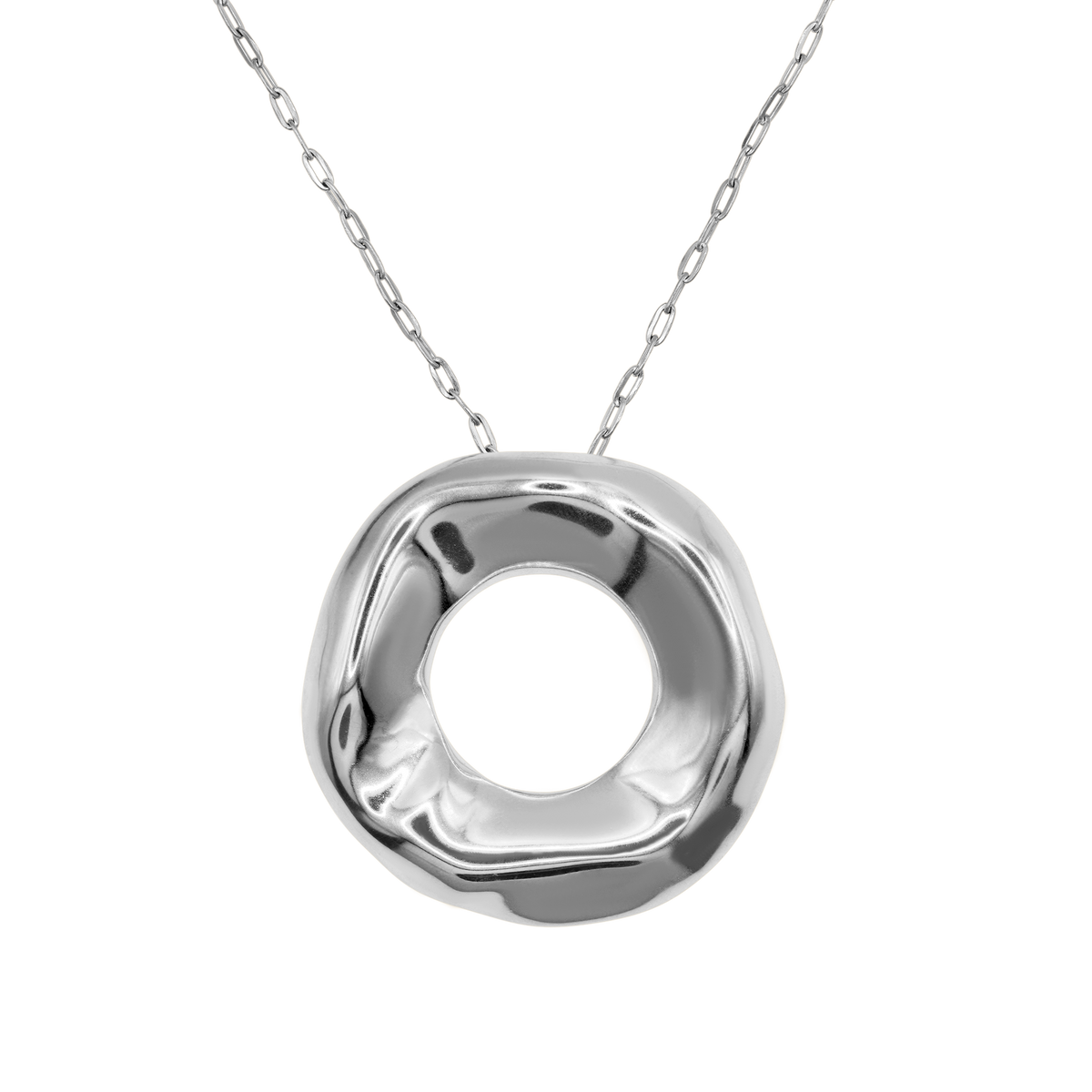 Halskette Damen Edelstahl Colette in Silber mit runden Anhaenger - Produktbild